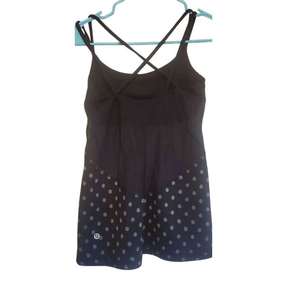 LULULEMON ATHLETICA Exquisite Tank in Ghost Dot Black Slate/Black Size 4 - Picture 4 of 4